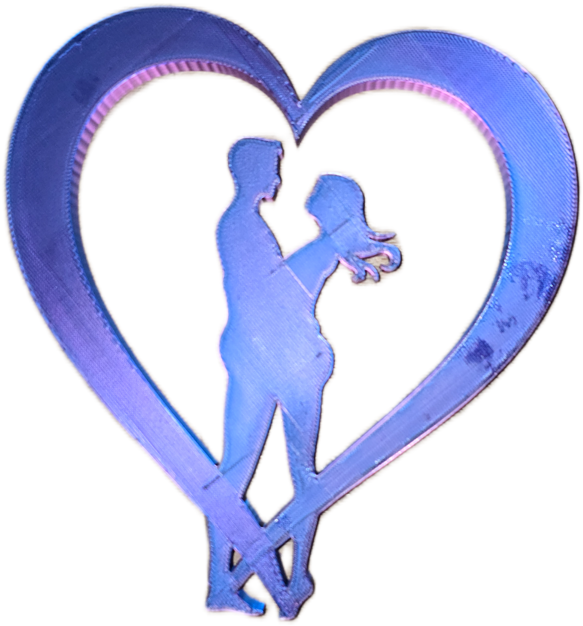 Love Couple In Side Of Heart  