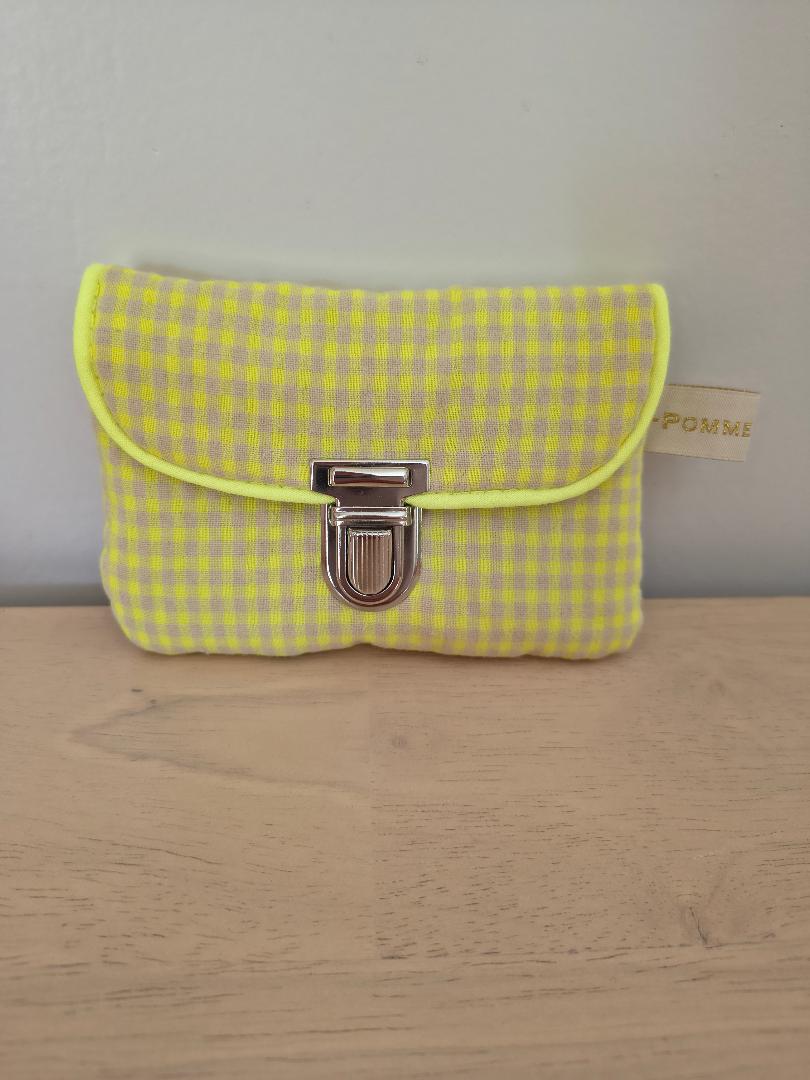 Pochette attache-cartable jaune fluo