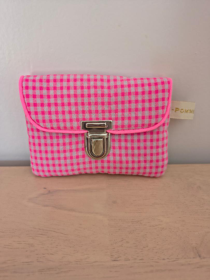 Petite pochette rose fluo