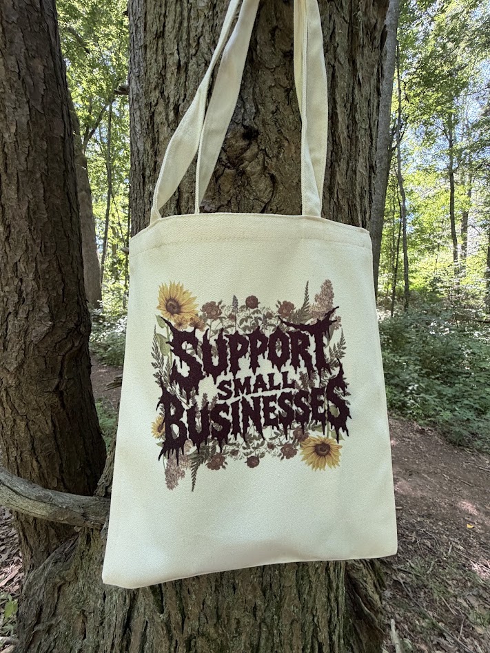 Support Small Businesses Floral Tote