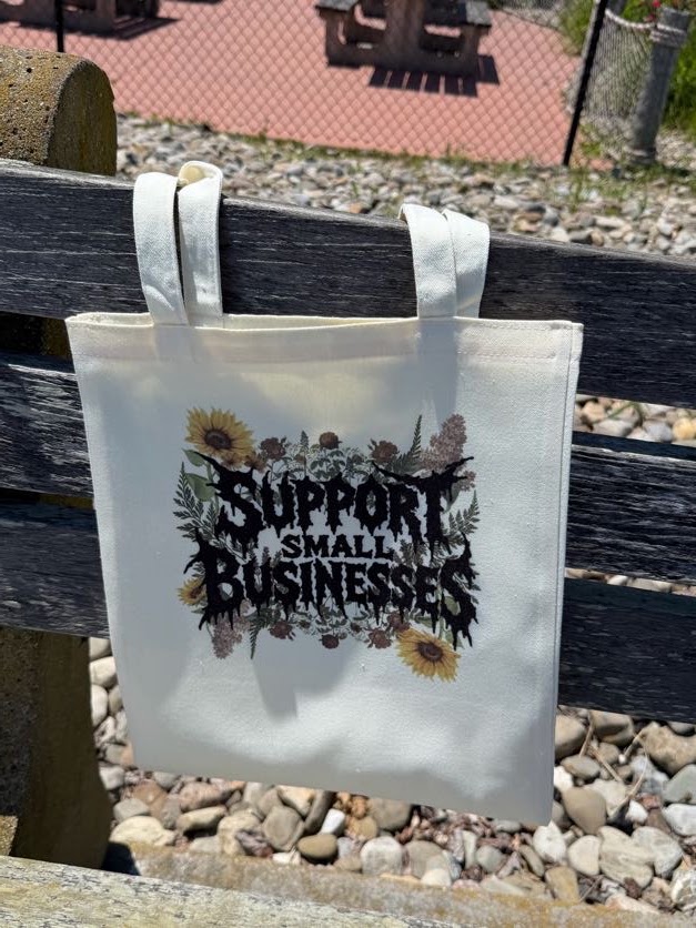 Support Small Businesses Floral Tote