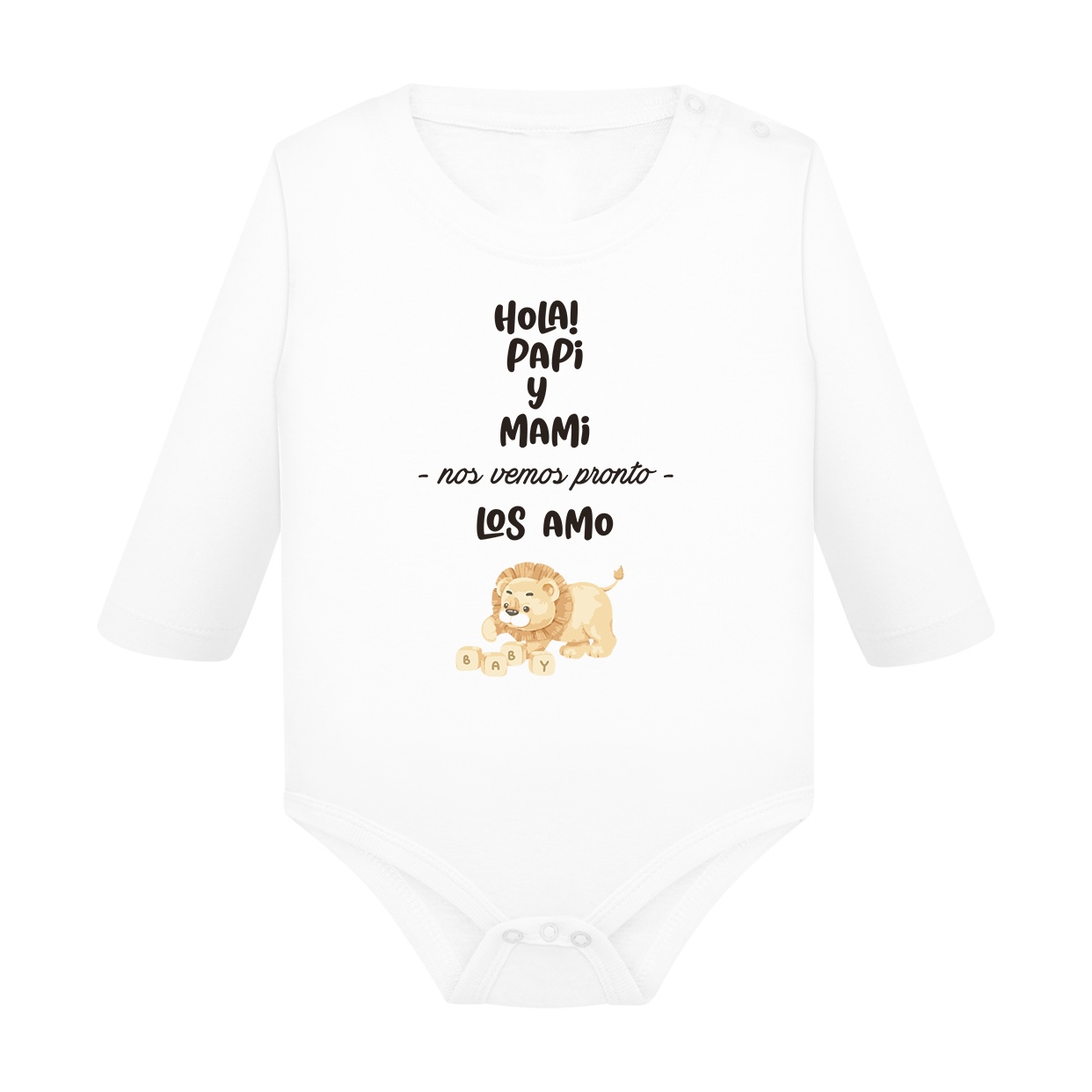 Body bebé manga larga personalizable