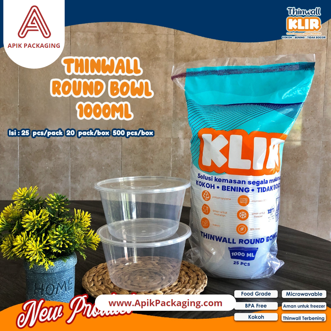 Thinwall KLIR - Roun Bowl 1000 ml