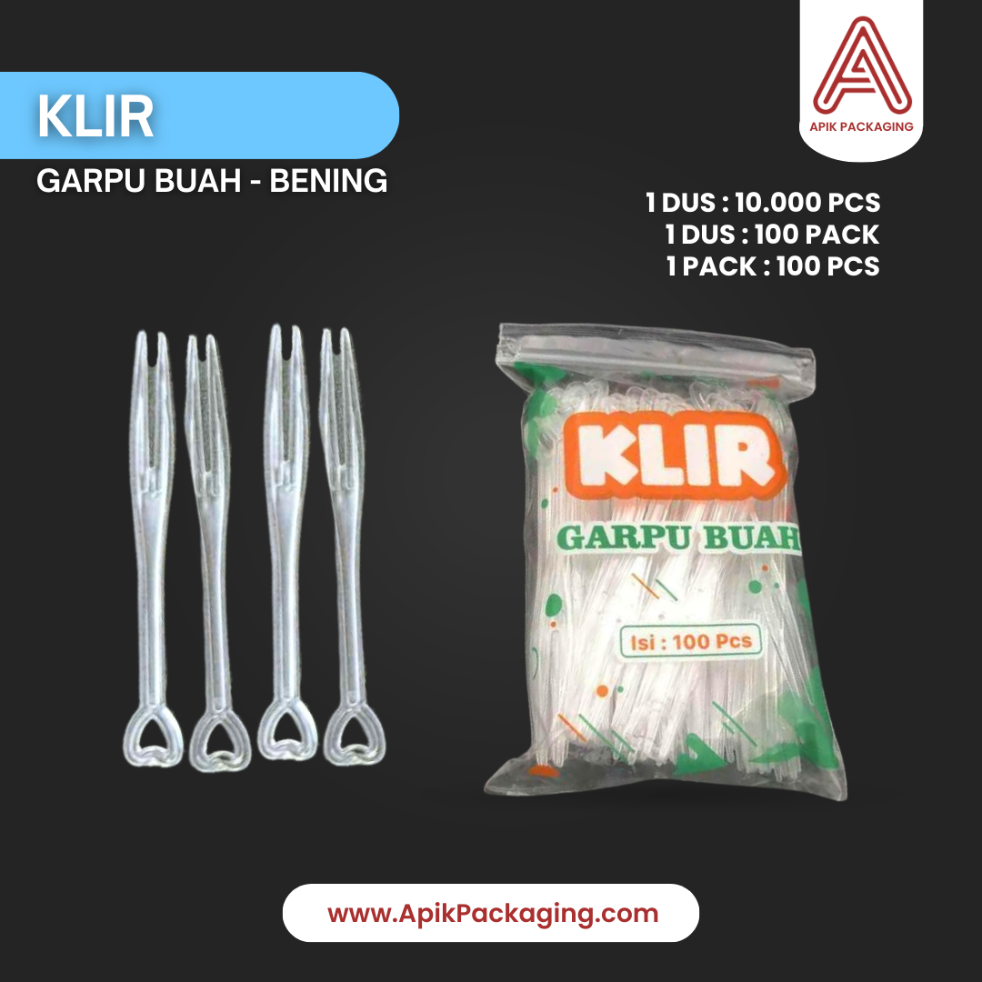Garpu Buah Bening Klir