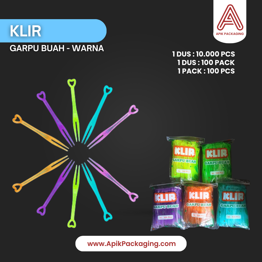 Garpu Buah Warna Klir