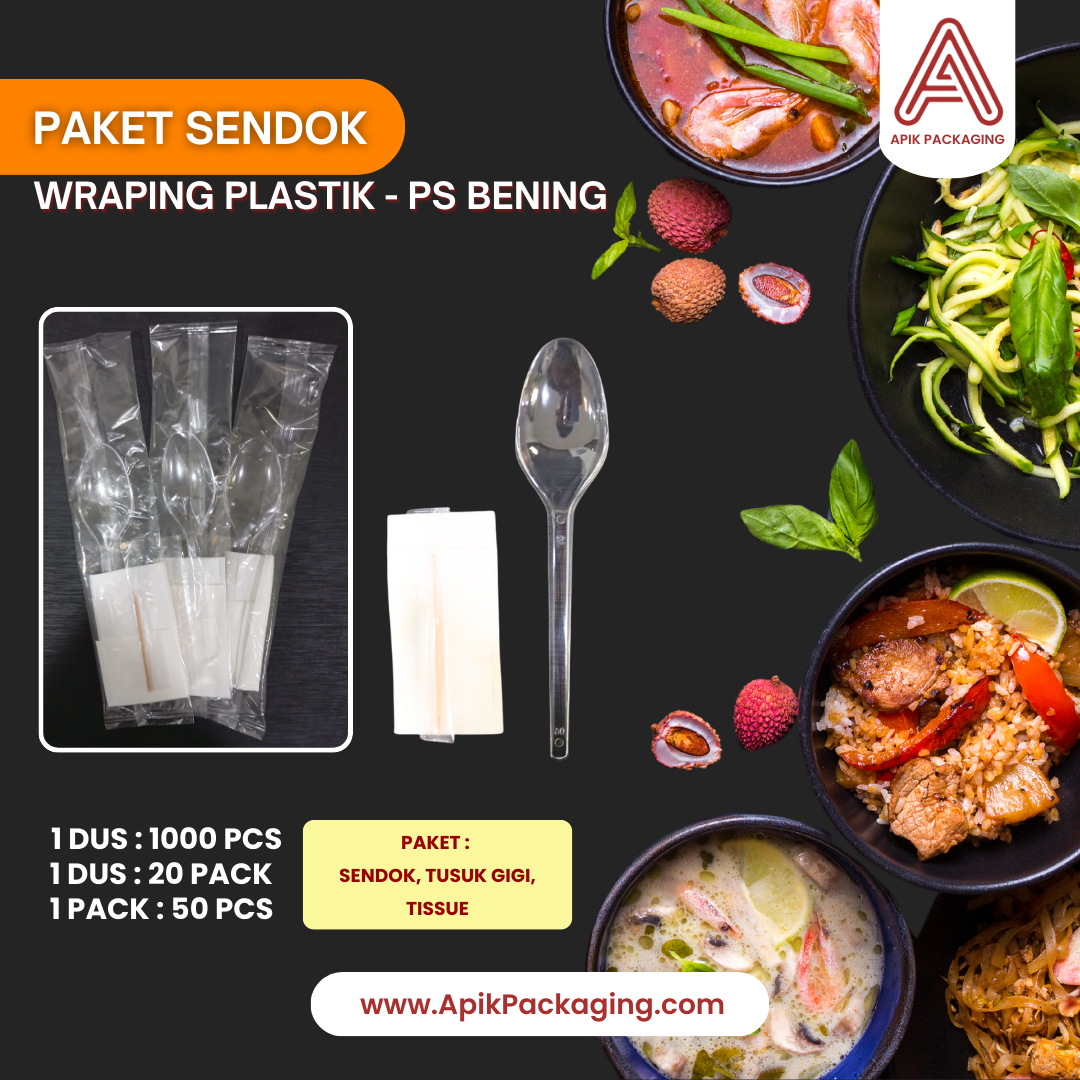 Paket Sendok Wraping Plastik - PS Bening