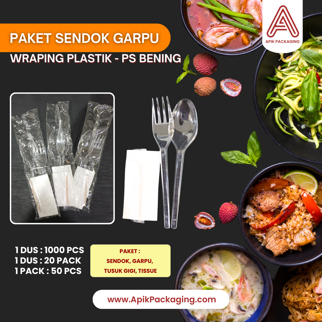 Paket Sendok Garpu Wraping Plastik - PP Bening