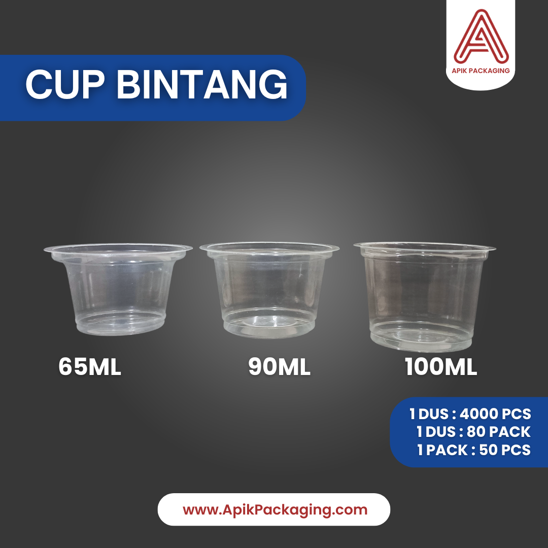 Cup Bintang 65 ML, 90 ML, 100 ML