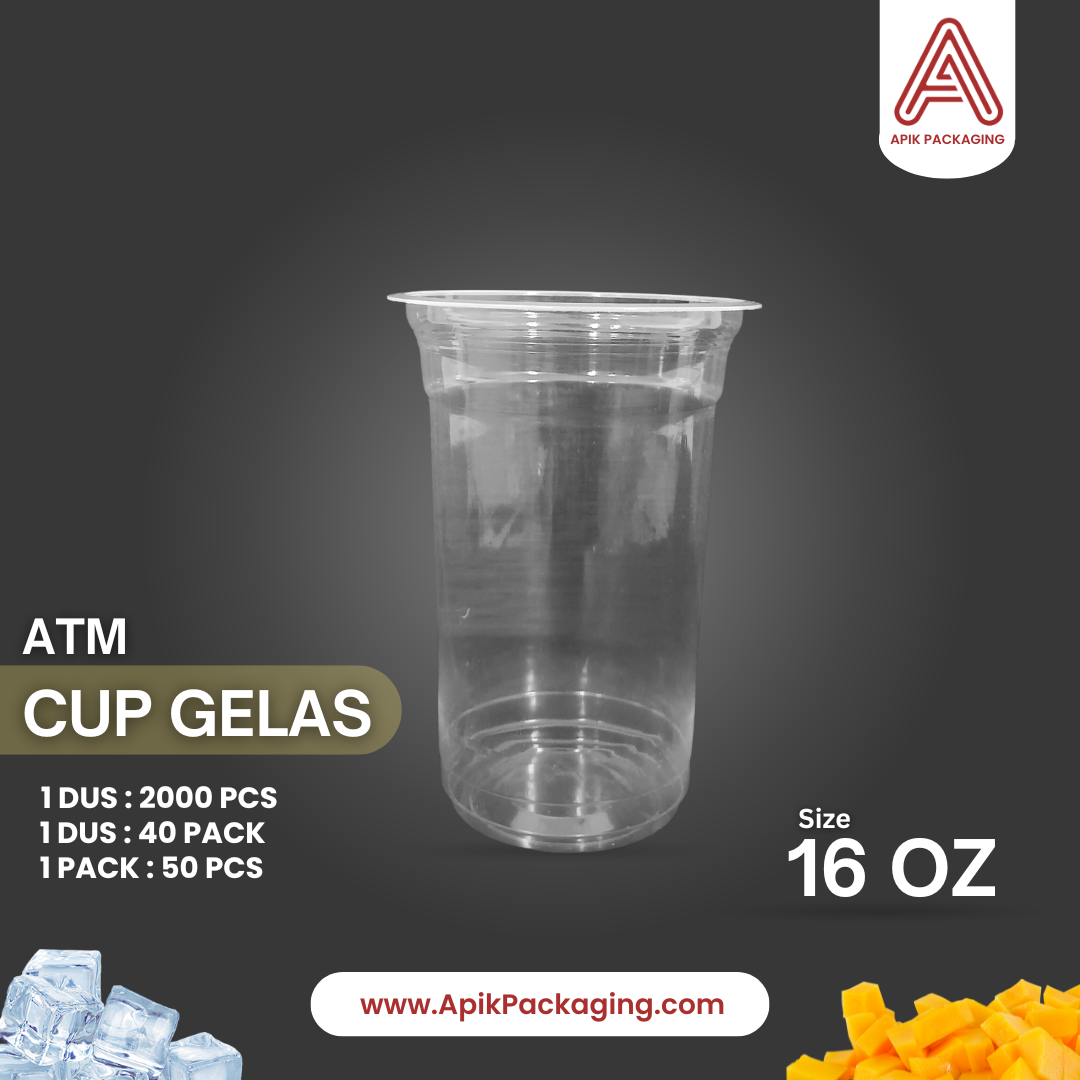 Cup Gelas ATM 22 OZ, 16 OZ, 14 OZ, 12 OZ, 10 OZ