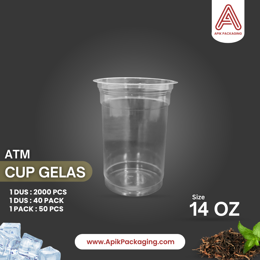 Cup Gelas ATM 22 OZ, 16 OZ, 14 OZ, 12 OZ, 10 OZ