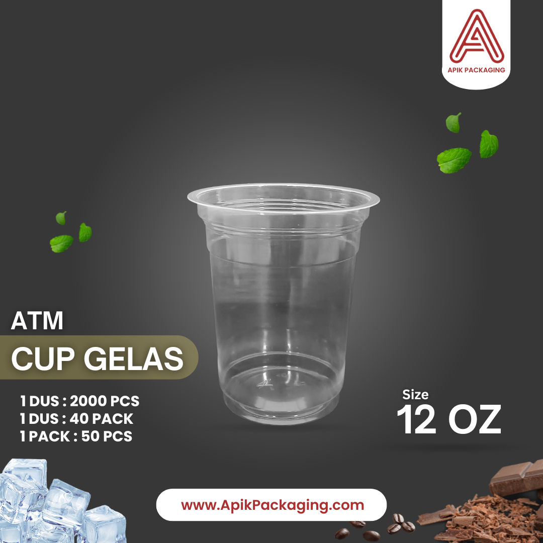 Cup Gelas ATM 22 OZ, 16 OZ, 14 OZ, 12 OZ, 10 OZ