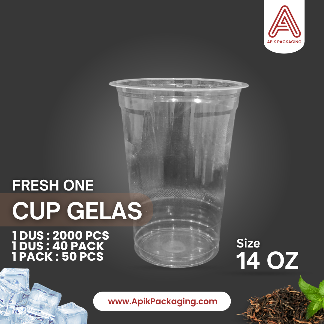 Cup Gelas Fresh One 22 OZ, 16 OZ, 14 OZ, 12 OZ, 10 OZ