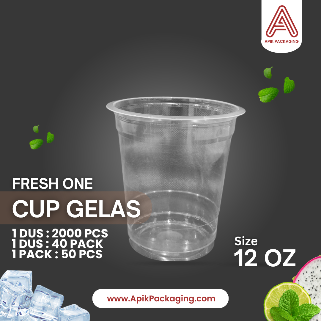 Cup Gelas Fresh One 22 OZ, 16 OZ, 14 OZ, 12 OZ, 10 OZ
