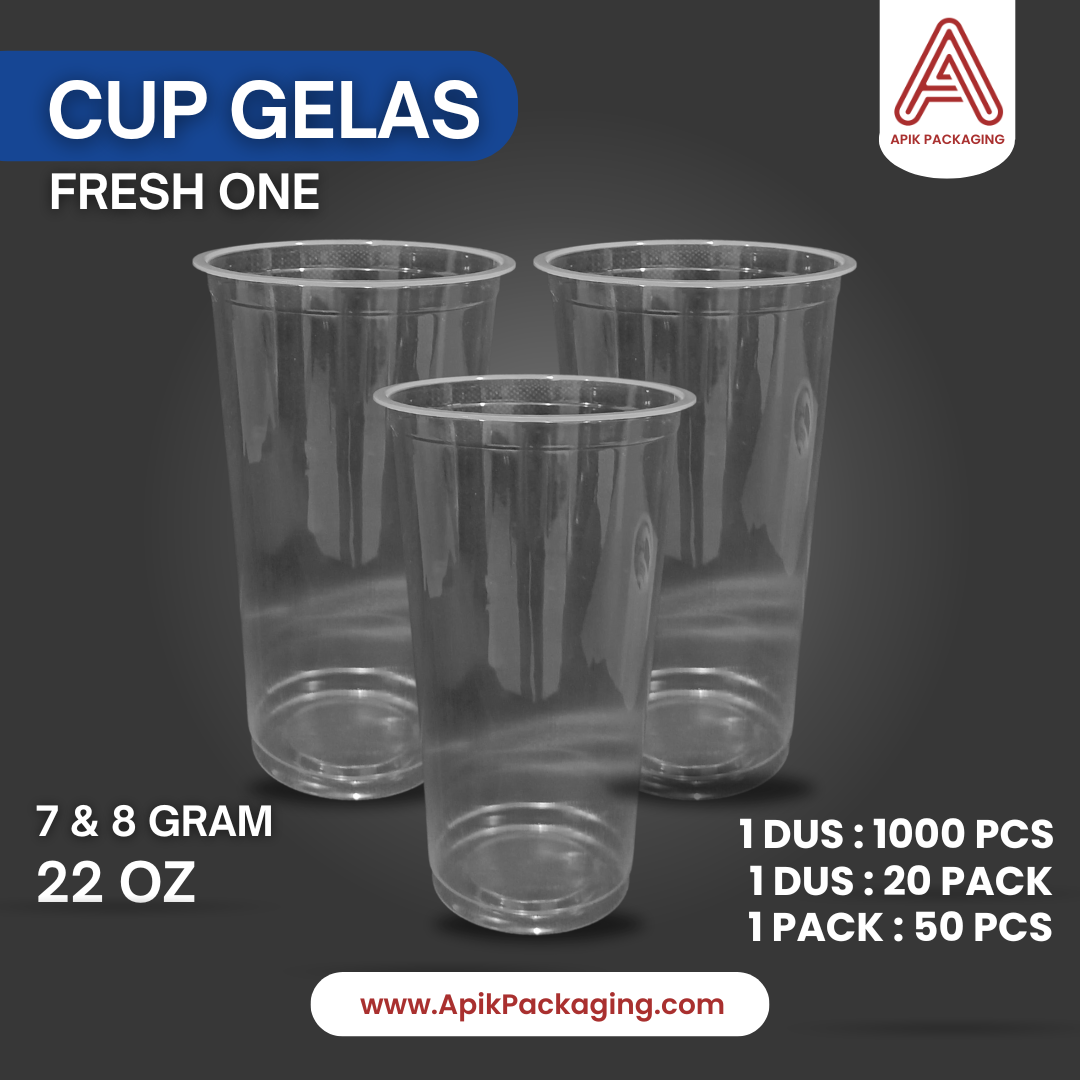 Cup Gelas Fresh One 22 OZ, 16 OZ, 14 OZ, 12 OZ, 10 OZ