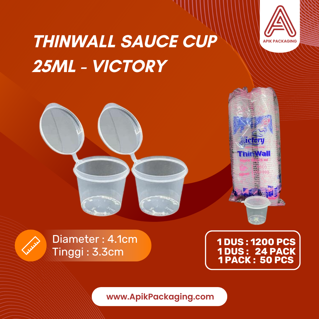 Thinwall Sauce Cup Victory 25 ML, 35 ML, 60 ML, 100 ML