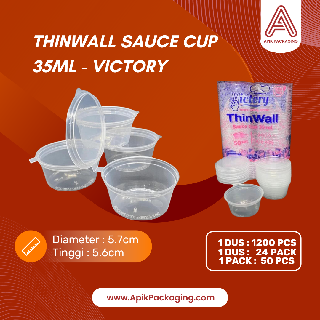 Thinwall Sauce Cup Victory 25 ML, 35 ML, 60 ML, 100 ML