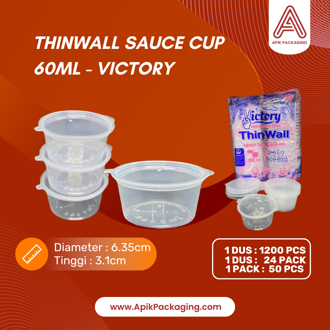 Thinwall Sauce Cup Victory 25 ML, 35 ML, 60 ML, 100 ML