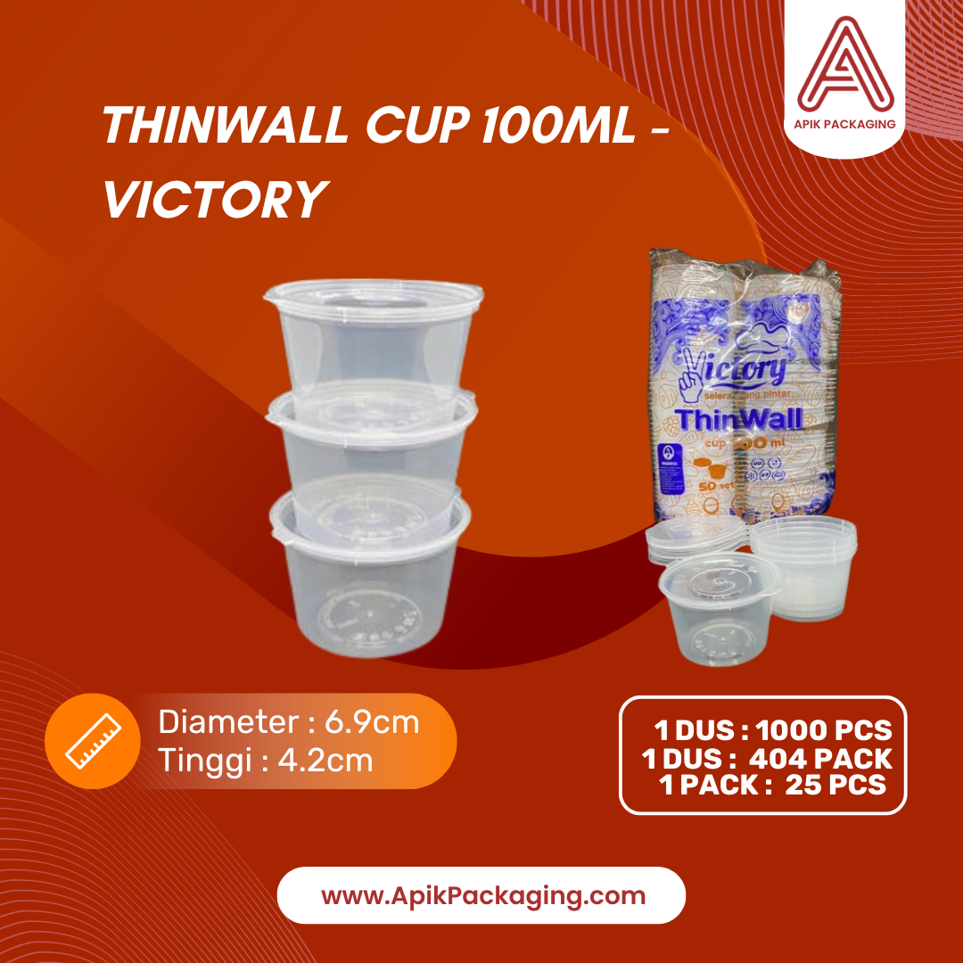 Thinwall Sauce Cup Victory 25 ML, 35 ML, 60 ML, 100 ML