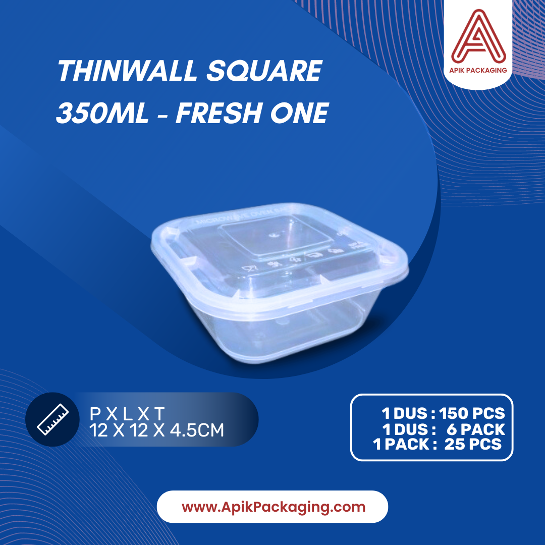 Thinwall Square Fresh One 350 ML, 1000 ML, 1500 ML, 2000 ML, 3000 ML