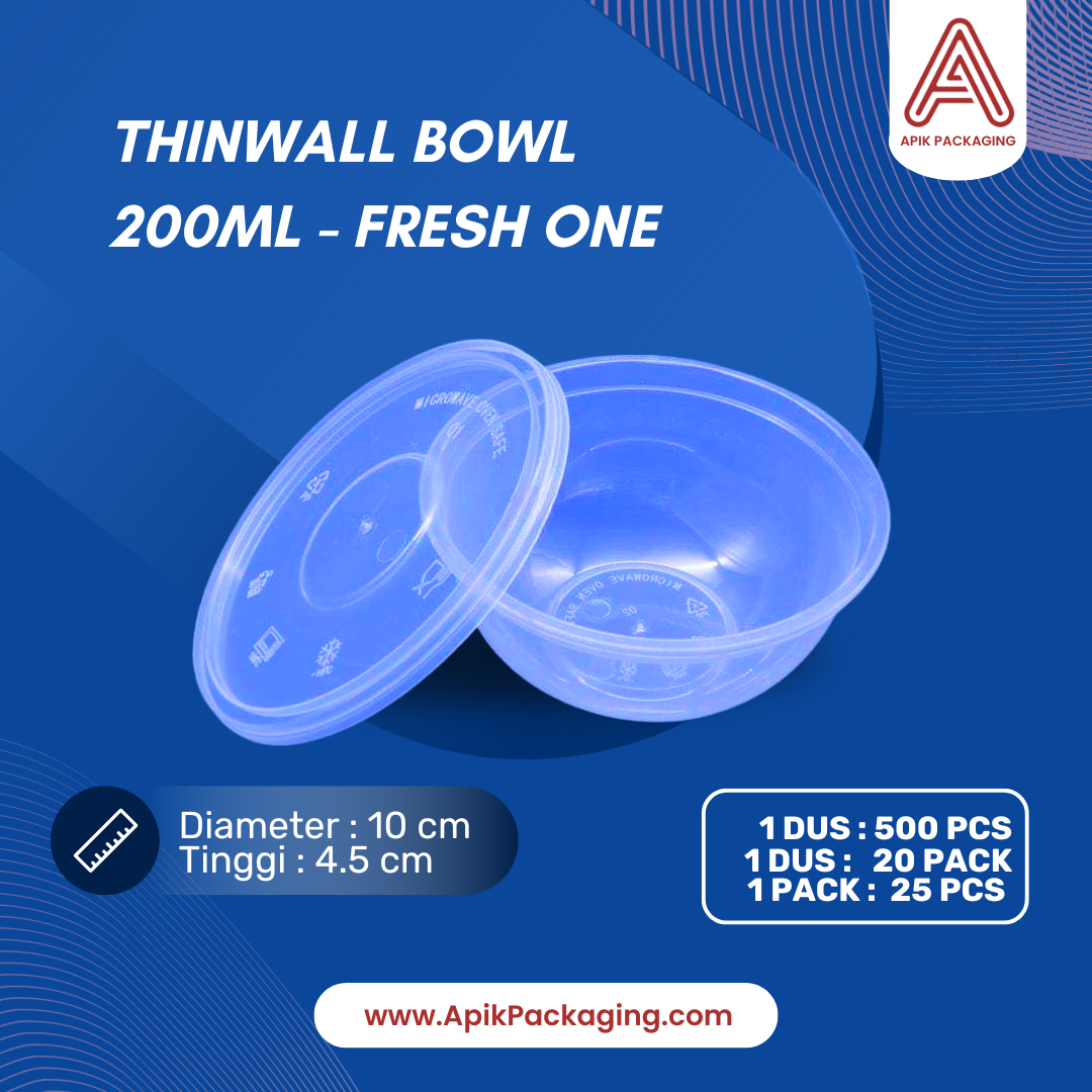 Thinwall Bowl Fresh One 200 ML, 300 ML, 400 ML, 450 ML, 500 ML, 650 ML, 750 ML, 1000 ML, 1500 ML