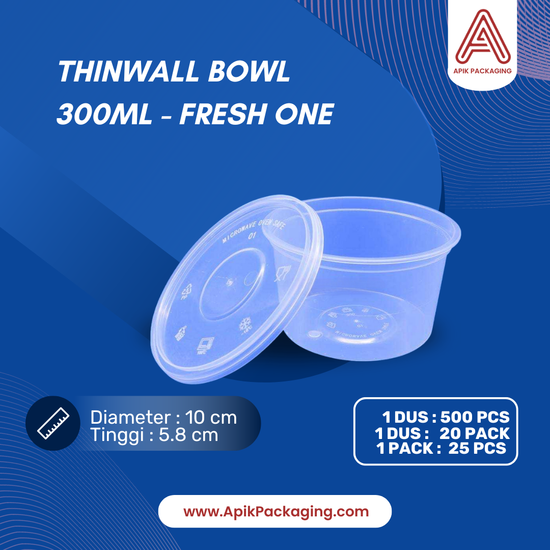 Thinwall Bowl Fresh One 200 ML, 300 ML, 400 ML, 450 ML, 500 ML, 650 ML, 750 ML, 1000 ML, 1500 ML