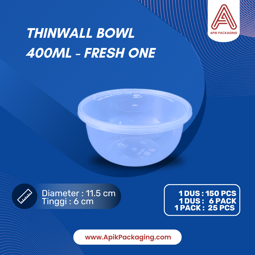 Thinwall Bowl Fresh One 200 ML, 300 ML, 400 ML, 450 ML, 500 ML, 650 ML, 750 ML, 1000 ML, 1500 ML