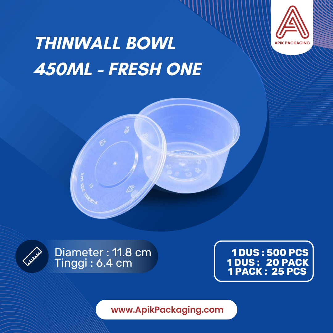 Thinwall Bowl Fresh One 200 ML, 300 ML, 400 ML, 450 ML, 500 ML, 650 ML, 750 ML, 1000 ML, 1500 ML