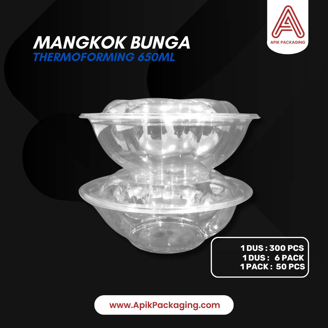 Mangkok Bunga Thermoforming 650 ML