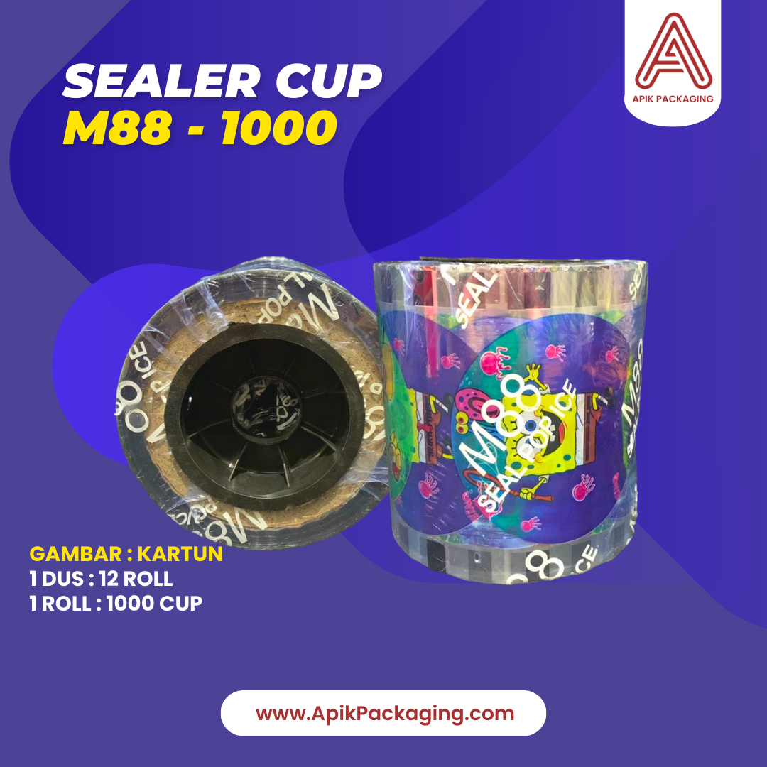 Sealer Cup M88 - 1000 Variasi Polos, Kumis, Kartun, Buah