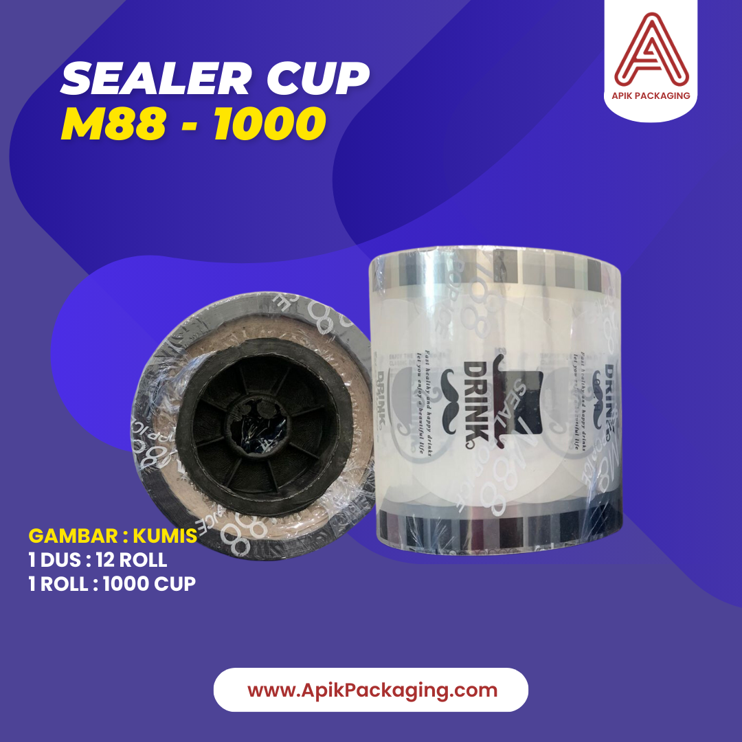 Sealer Cup M88 - 1000 Variasi Polos, Kumis, Kartun, Buah