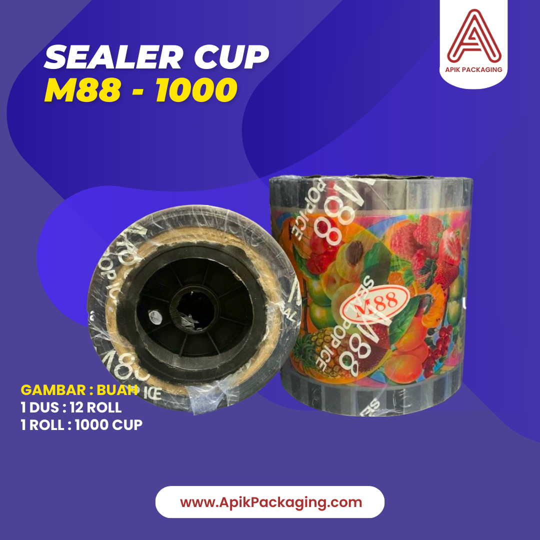 Sealer Cup M88 - 1000 Variasi Polos, Kumis, Kartun, Buah