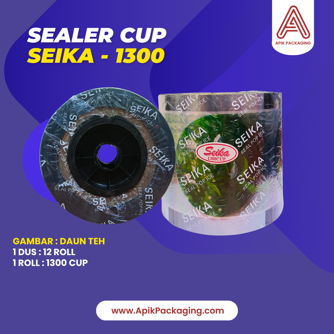 Sealer Cup Seika - 1300 Variasi Kartun, Buah, Daun Teh, Polos