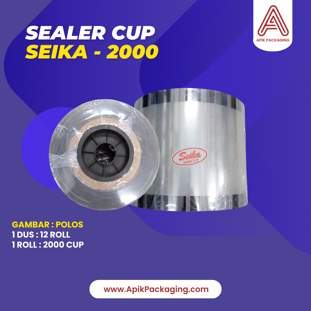 Sealer Cup Seika - 2000 Variasi Kartun, Buah, Polos
