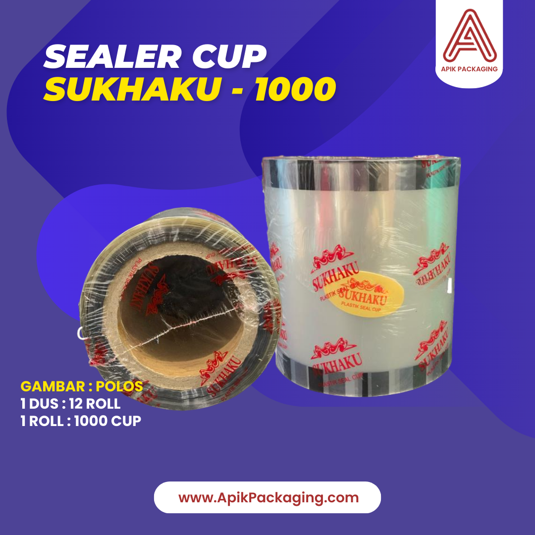 Sealer Cup Sukhaku - 1000 Variasi Buah, Kartun, Polos