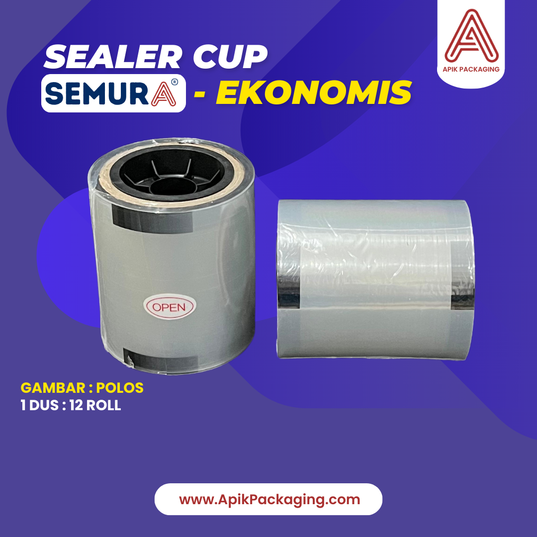 Sealer Cup Semura Ekonomis Variasi Polos, Buah, Kartun, Drink