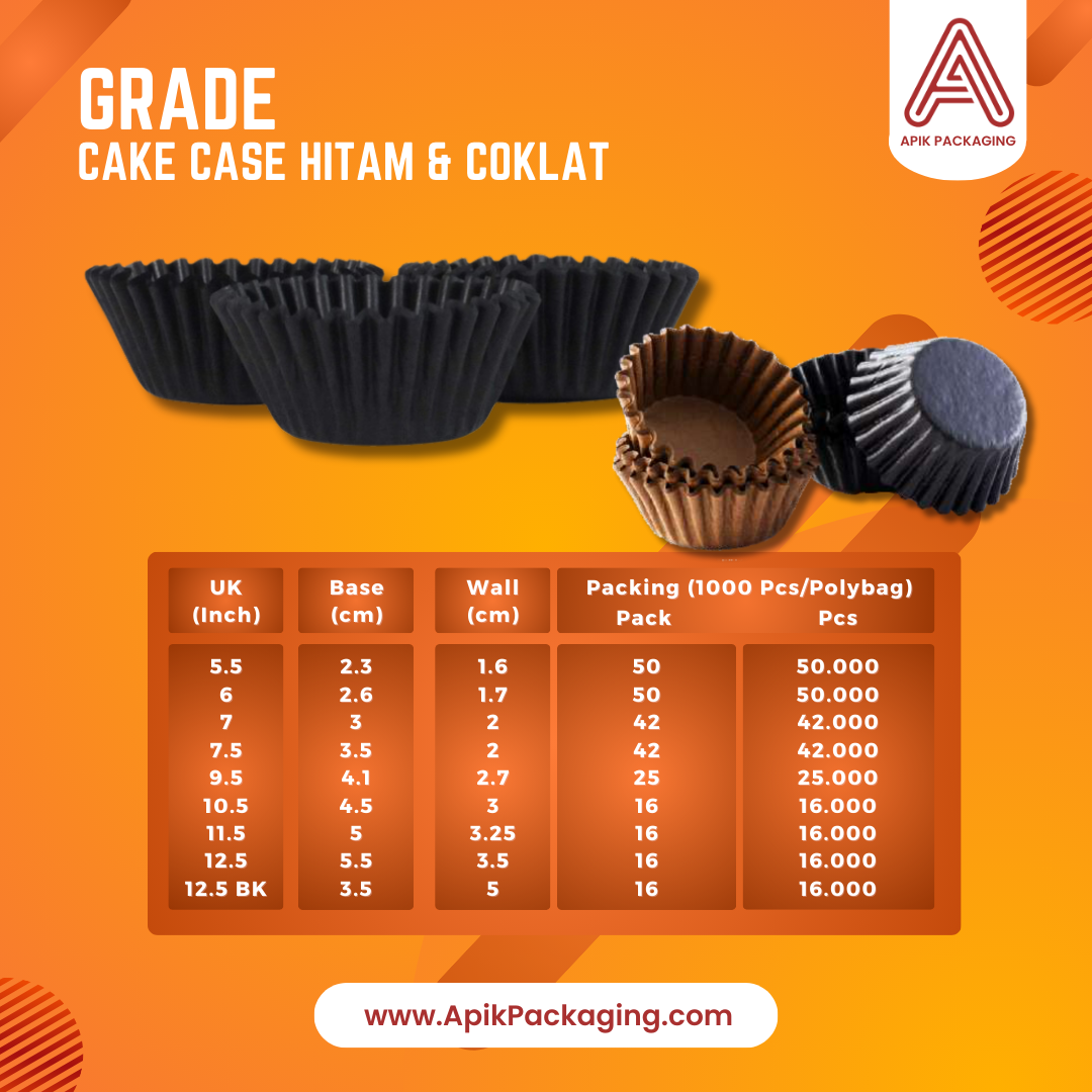 Grade Cake Case Hitam & Coklat