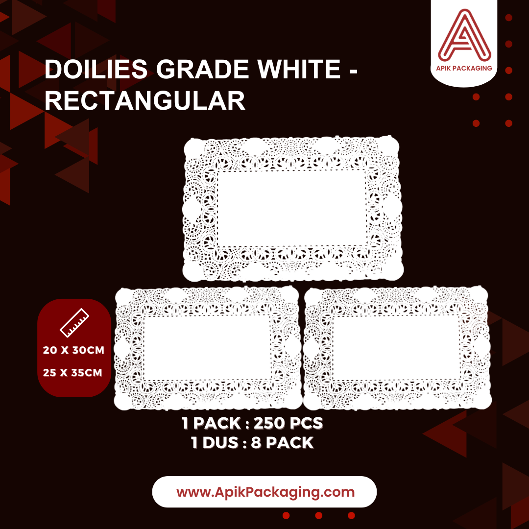 Doilies Grade White - Rectangular