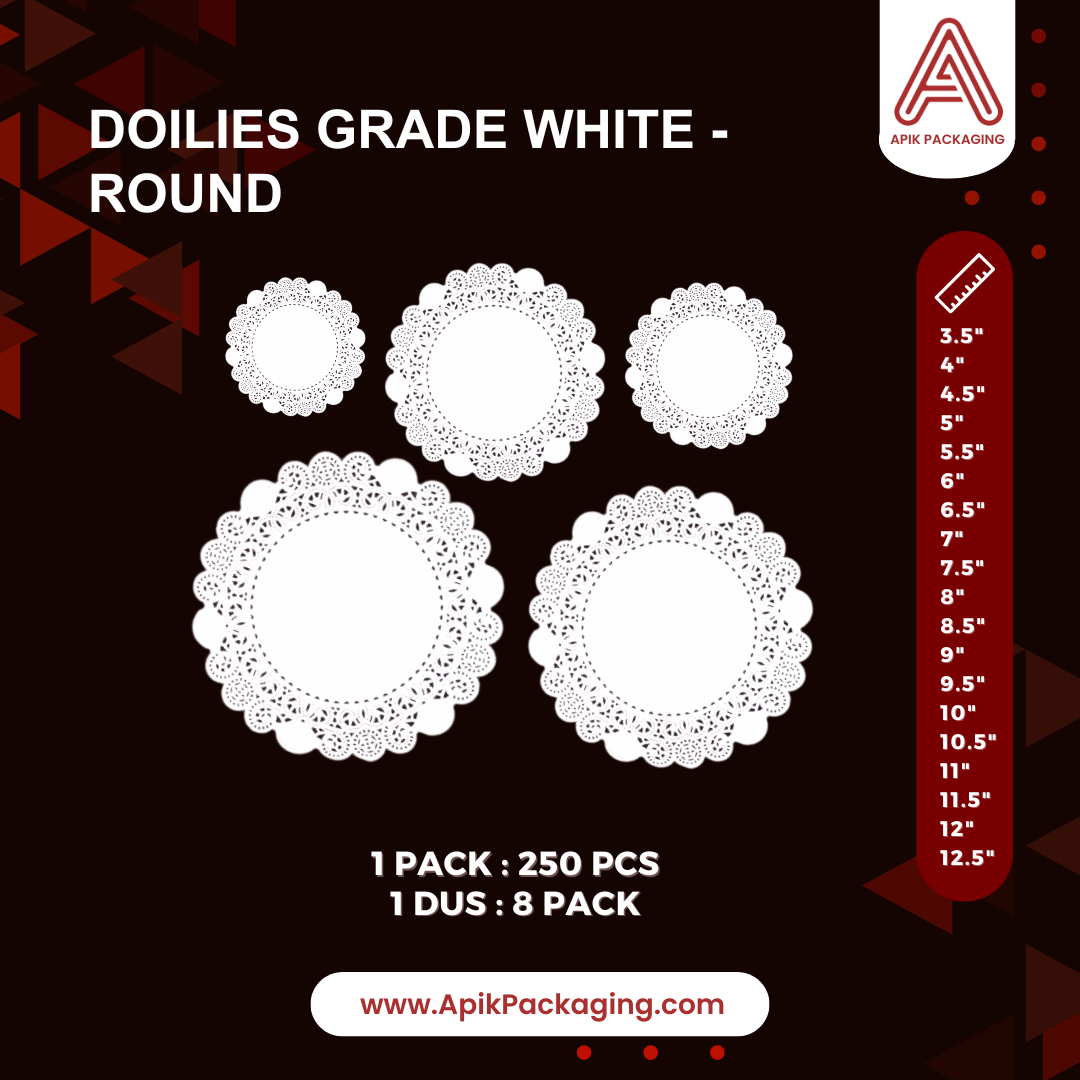 Doilies Grade Brown dan White - Round