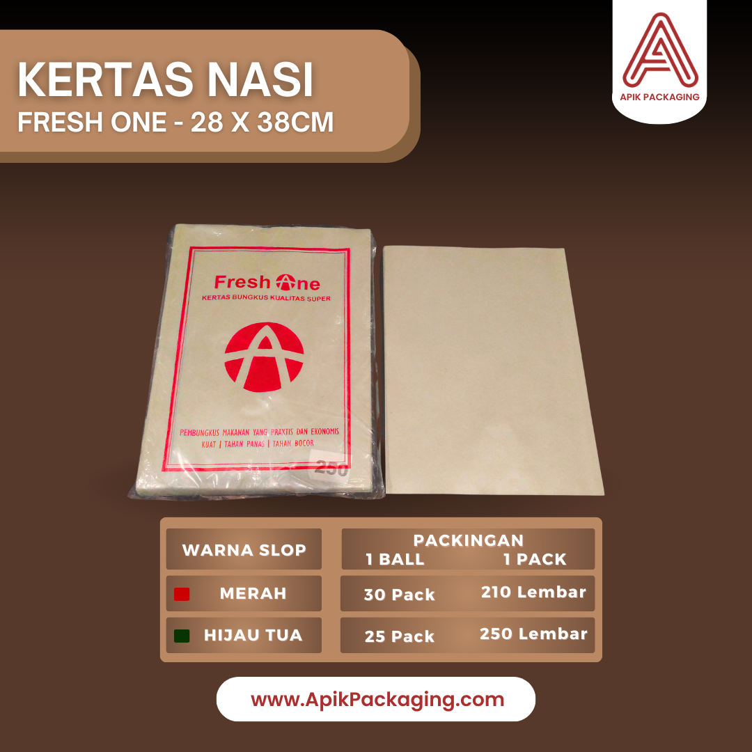 Kertas Nasi Fresh One 27X37 CM, 28X38 CM, 30X40 CM