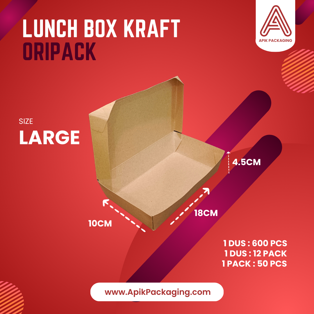 Lunch Box Kraft ORIPACK Ukuran L dan M