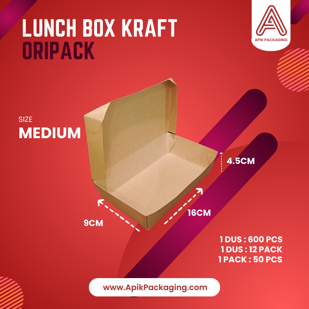 Lunch Box Kraft ORIPACK Ukuran L dan M