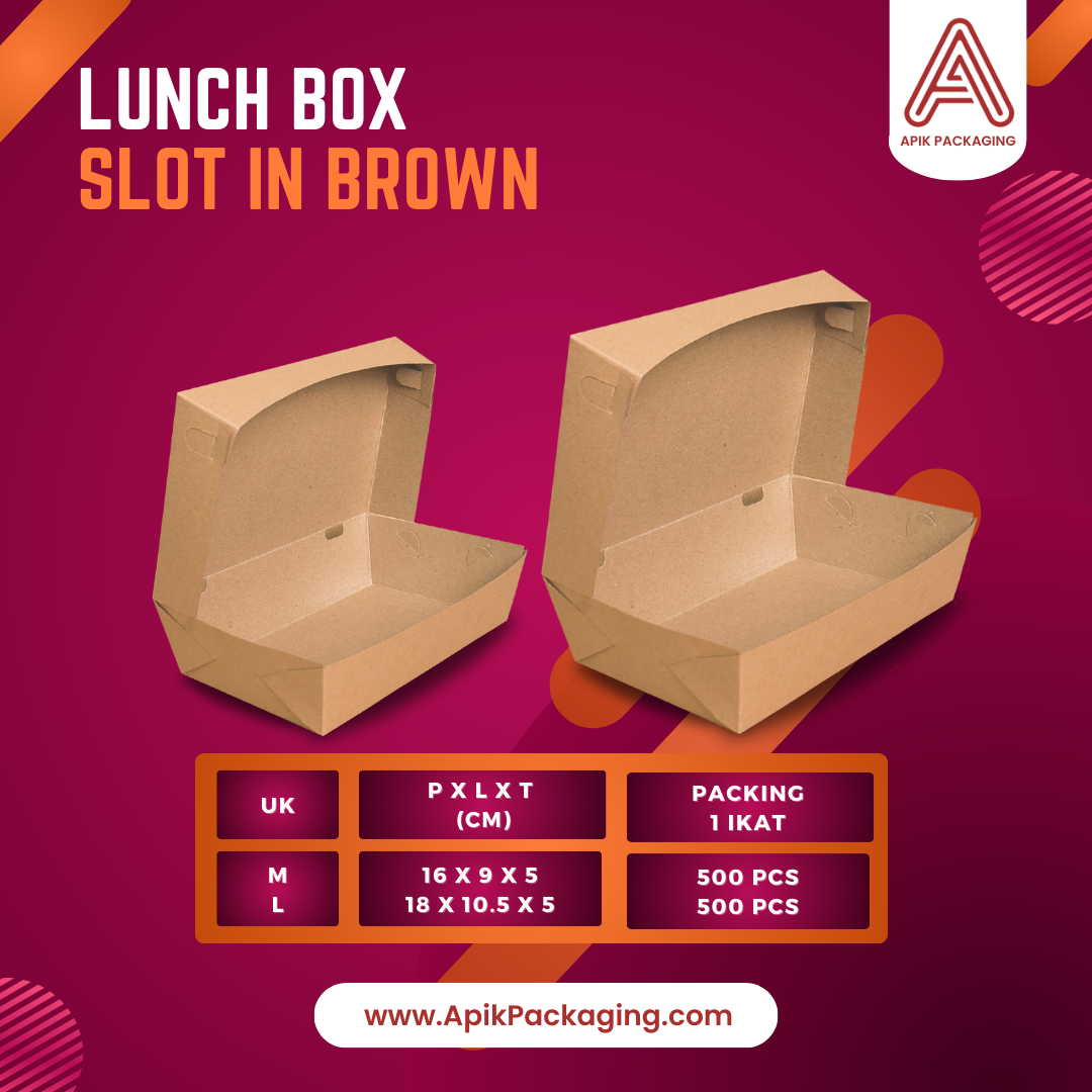 Lunch Box Slot In Brown M dan L