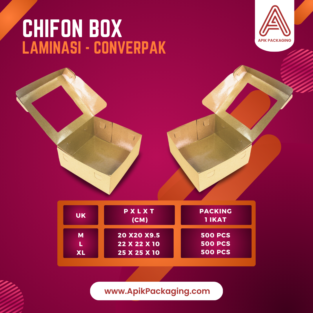 Chiffon Box Laminasi Converpack M, L, XL
