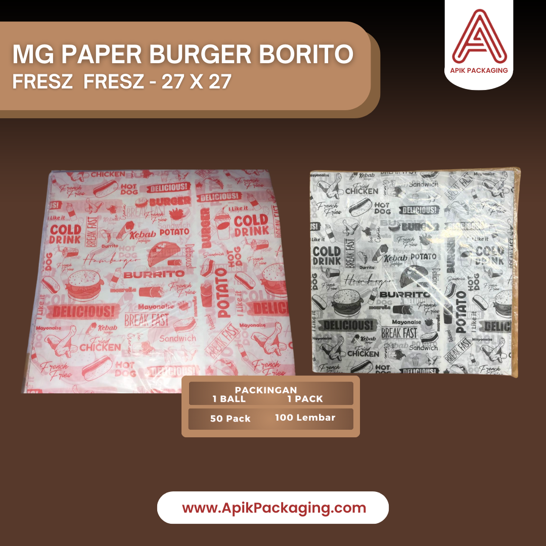 MG Paper Burger Borito Fresz Fresz 27 x 27 dan 30 x30