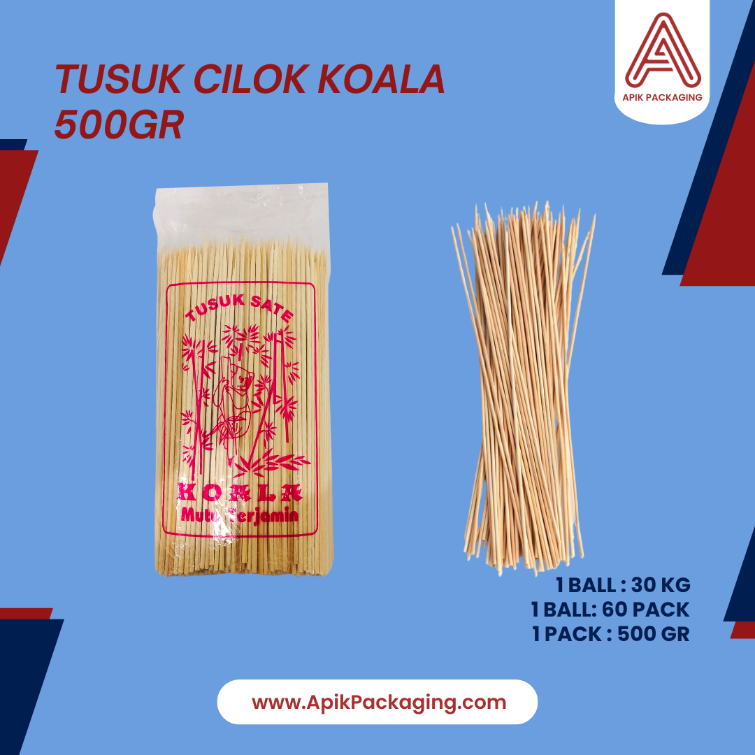 Sumpit, Tusuk Sate 500 Gram, Tusuk Cilok 500 Gram, Tusuk Gigi 60 Gram, Tusuk Gigi 500 Gram KOALA