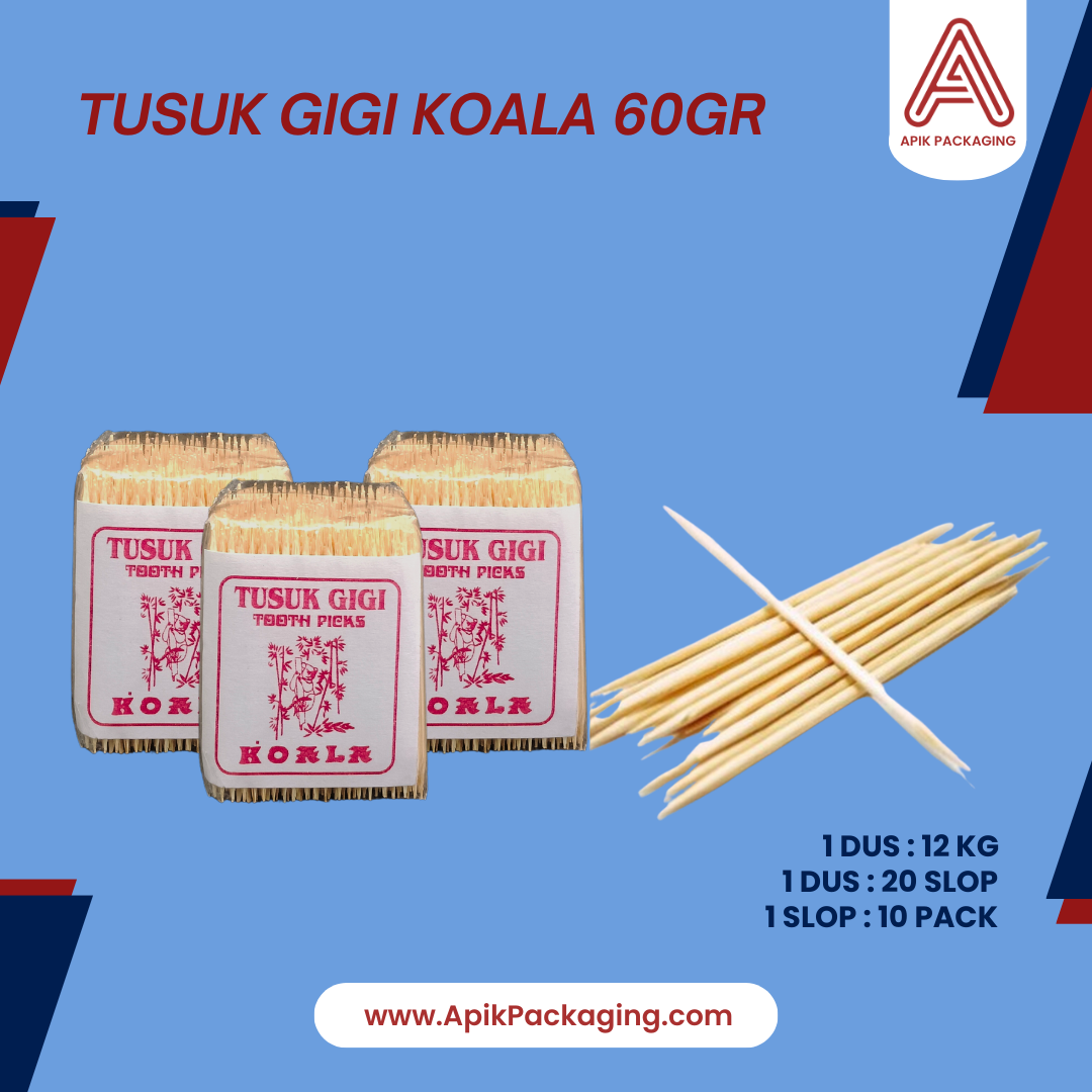 Sumpit, Tusuk Sate 500 Gram, Tusuk Cilok 500 Gram, Tusuk Gigi 60 Gram, Tusuk Gigi 500 Gram KOALA