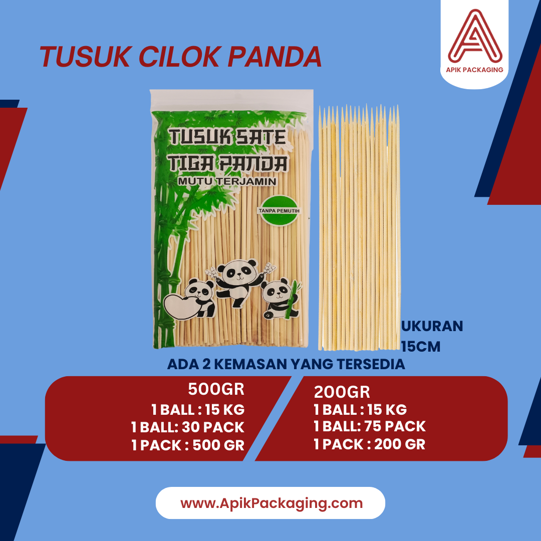 Tusuk Sate 200 Gram dan 500 Gram, Tusuk Cilok PANDA 