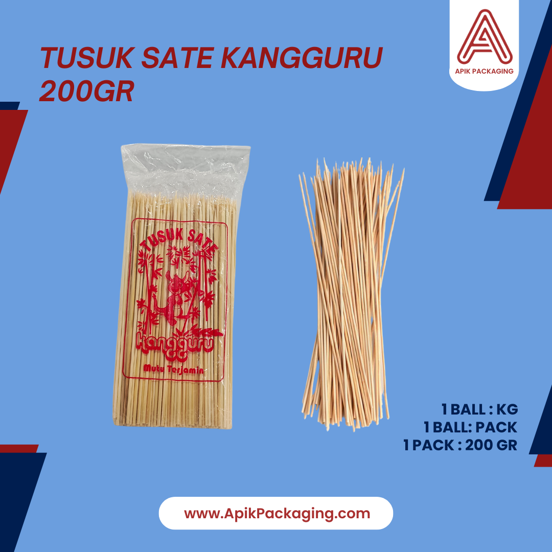 Tusuk Sate 200 Gram, Tusuk Cilok 200 Gram KANGGURU