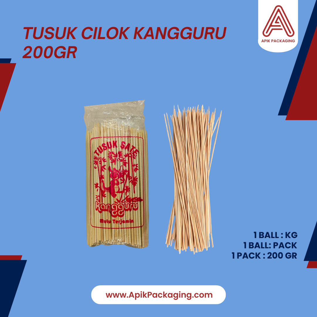Tusuk Sate 200 Gram, Tusuk Cilok 200 Gram KANGGURU