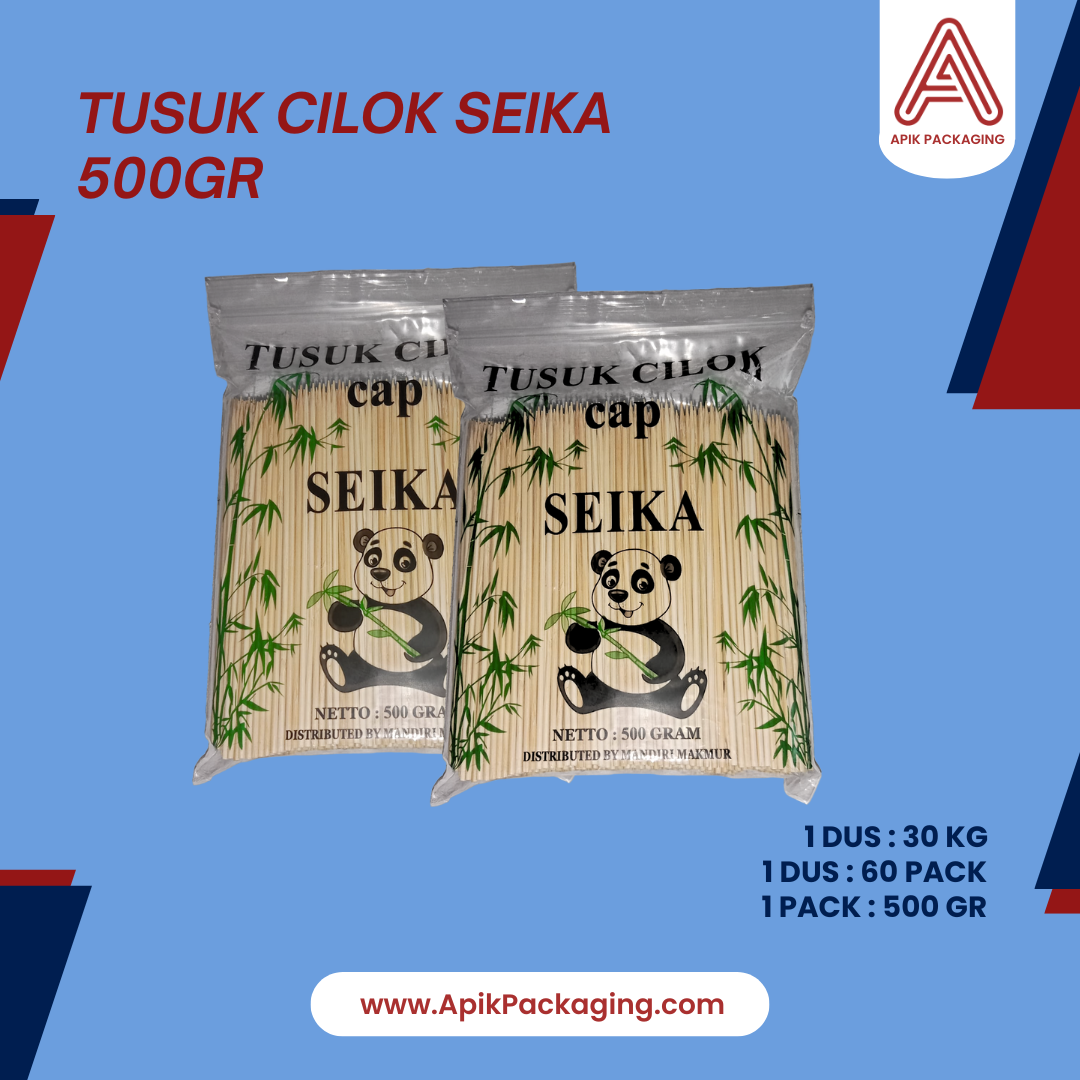 Tusuk Sate 500 Gram, Tusuk Cilok 500 Gram, Sumpit Bambu + Tusuk Gigi, Tusuk Gigi 50 Gram SEIKA